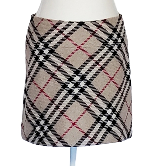 Burberry Dresses & Skirts - Burberry Nova Check Wool Mini Skirt